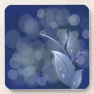 Dessous-de-verre Feuille de Blue Bokeh