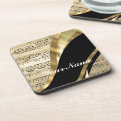 Dessous-de-verre Feuille de musique élégante (Côté gauche)