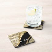 Dessous-de-verre Feuille de musique élégante (Côté Droit)