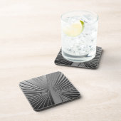 Dessous-de-verre Feuille de palme chromé Art déco (Côté Droit)