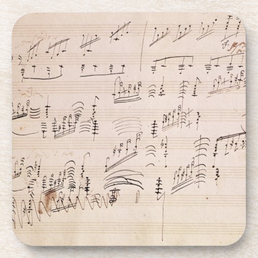Dessous-de-verre Feuille de score de 'clair de lune Sonata (Devant)