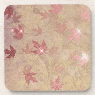 Dessous-de-verre Feuille d'érable japonaise scintillement damas élé