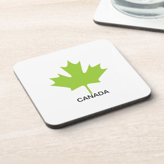 Dessous-de-verre Feuille d'érable verte Canada (Côté gauche)