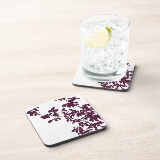 Dessous de verre Feuille Maroon (Côté Droit)
