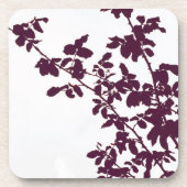 Dessous de verre Feuille Maroon (Devant)