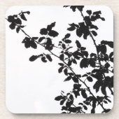 Dessous de verre Feuille noirs (Devant)