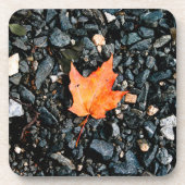 Dessous-de-verre Feuille orange (Devant)