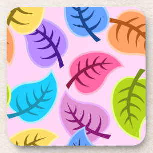 dessous de verre feuilles arc-en-ciel