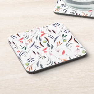 Dessous-de-verre Feuilles d'aquarelle légère et Motif de baies