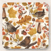 Dessous-de-verre Feuilles d'automne, baies, champignons et fleurs (Devant)