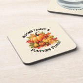 Dessous-de-verre Feuilles d'automne et Citrouilles s'il vous plaît  (Côté gauche)