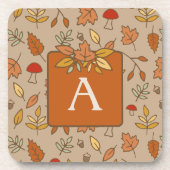 Dessous-de-verre Feuilles d'automne Monogram Thanksgiving (Devant)