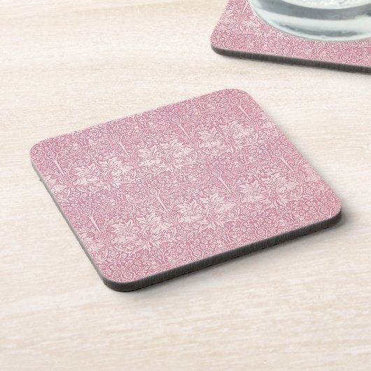 Dessous-de-verre Feuilles de bois rose Rabbit William Morris Motif (Côté gauche)