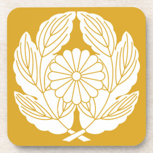 Dessous-de-verre Feuilles de chrysanthème enlacées