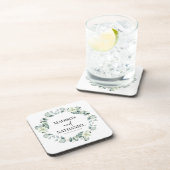 Dessous-de-verre Feuilles de eucalyptus vert Mariage botanique verd (Côté Droit)