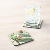 Dessous-de-verre Feuilles De Palmiers Avec Oiseau Vert (Côté Droit)