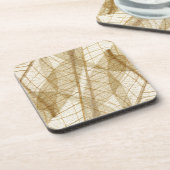 Dessous-de-verre Feuilles en dentelle beige crème pâle (Côté gauche)