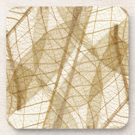 Dessous-de-verre Feuilles en dentelle beige crème pâle (Devant)
