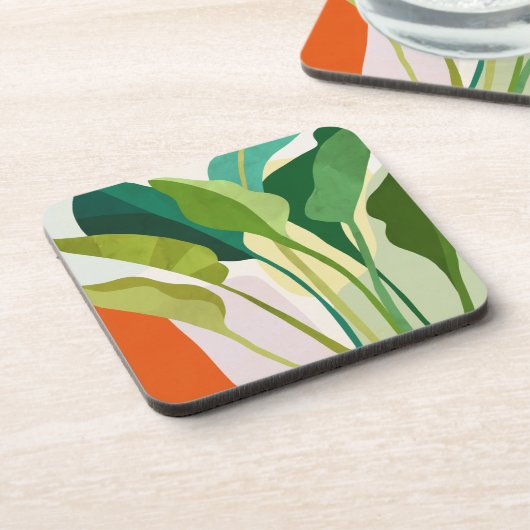 Dessous-de-verre Feuilles tropicaux (Côté gauche)