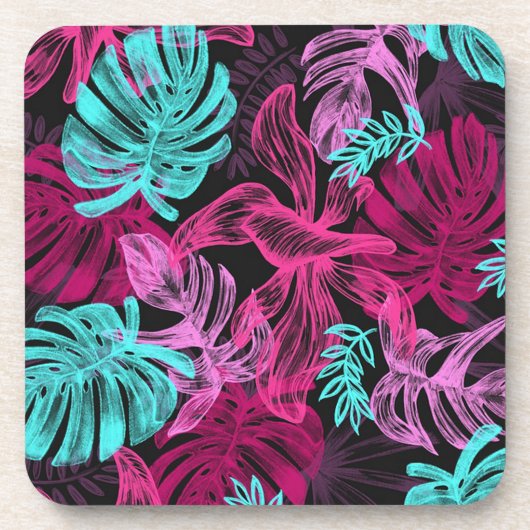 Dessous-de-verre Feuilles tropicaux (Devant)