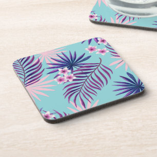 Dessous-de-verre Feuilles tropicaux et fleurs 2