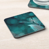 Dessous-de-verre Feuilles turquoise Bokeh (Côté gauche)