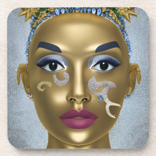 Dessous-de-verre Fier Africain : Beau Portrait Histoire Noire