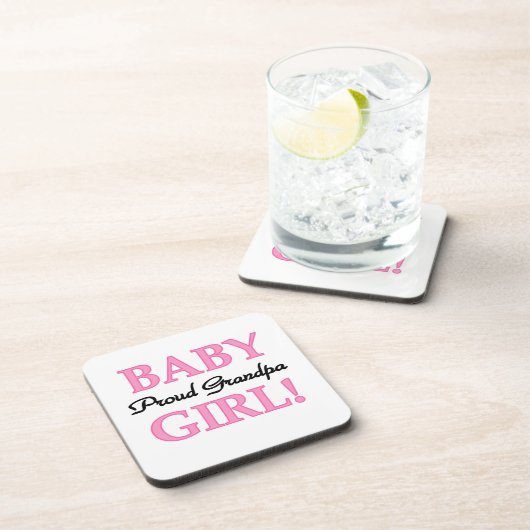 Dessous-de-verre Fier Grand-Père Bébé Cadeaux Fille (Côté Droit)