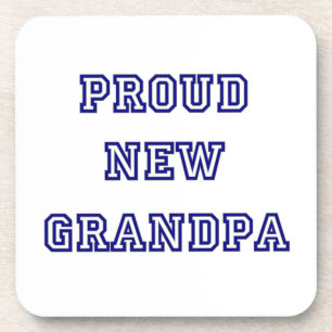 Dessous-de-verre Fier Nouveau Grand-Père Université Cadeaux textuel