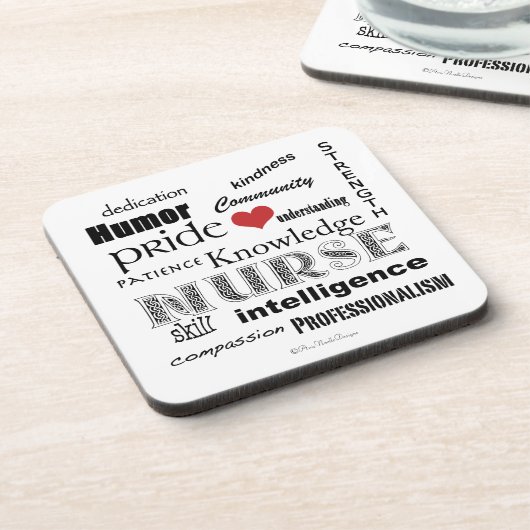 Dessous-de-verre Fierté-Attributs d'infirmière (Côté gauche)