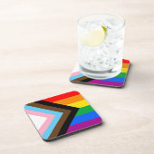 Dessous-de-verre Fierté de progrès LGBTQ+ (Côté Droit)