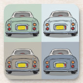 Dessous-de-verre Figarations Cute Figaro Parking de 6 Dessous de ve (Devant)