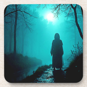 Dessous-de-verre Figure de fantôme dans Haunted Woods Design