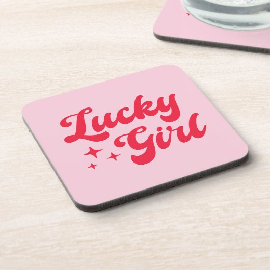 Dessous-de-verre Fille chanceuse (Côté gauche)