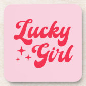 Dessous-de-verre Fille chanceuse (Devant)