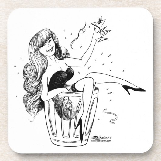Dessous-de-verre Fille de fête (Devant)