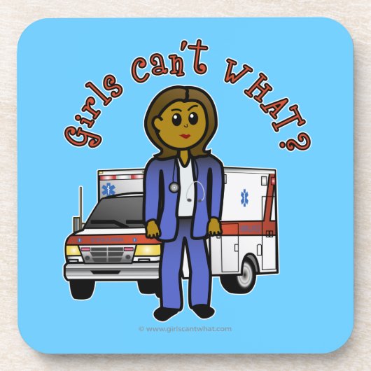 Dessous-de-verre Fille Paramedic foncé (Devant)