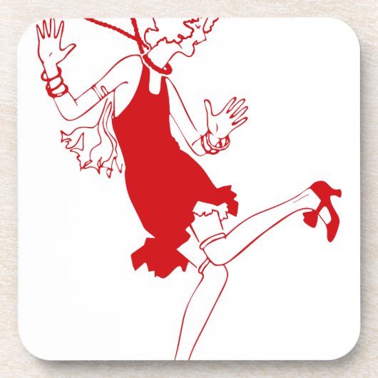 Dessous-de-verre fille rouge (Devant)