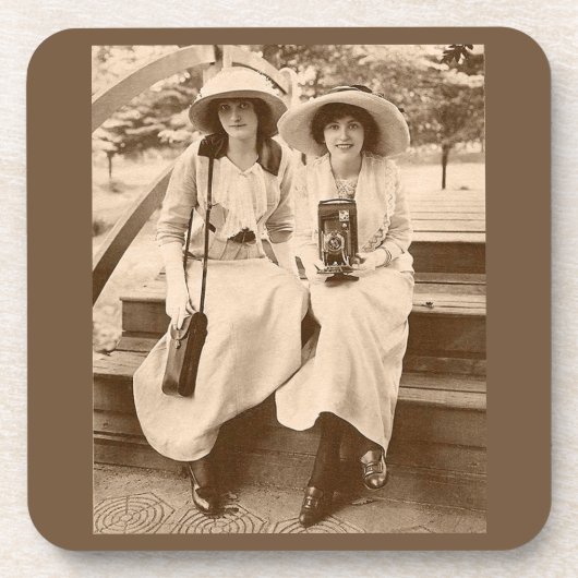 Dessous-de-verre filles de caméra d'environ 1910 (Devant)