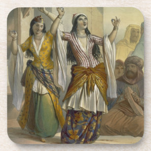 Dessous-de-verre Filles de danse égyptiennes exécutant le Ghawazi