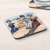 Dessous-de-verre Filles de Gibson sur la plage, 1900 (Côté gauche)