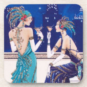 Dessous de verre Filles Flapper Art Déco 1920 (Devant)