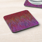 Dessous-de-verre "Firestorme neurale" Abstraite" Rouge violet (Côté gauche)