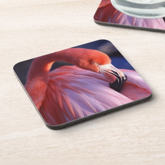 Dessous de verre Flamant rose (Côté gauche)