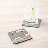 Dessous-de-verre Flamant rose marchant au sol (Côté Droit)