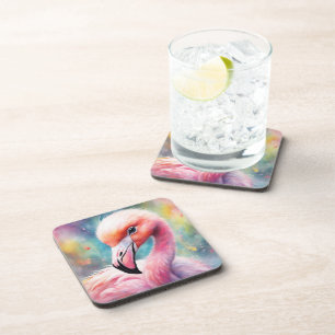 Dessous-de-verre Flamant rose Rainbow Birds 2