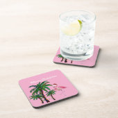 Dessous-de-verre Flamingo and palm tree Christmas Pillow (Côté Droit)