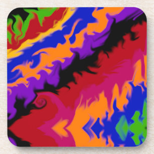 Dessous-de-verre Flammes dans les couleurs abstraites
