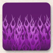 Dessous-de-verre Flammes de course violet cool (Devant)