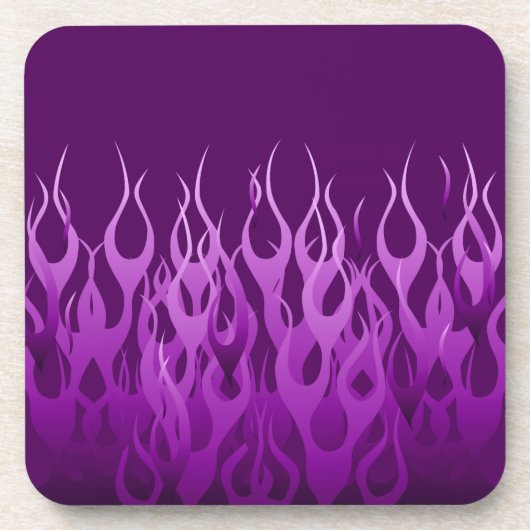 Dessous-de-verre Flammes de course violet cool (Devant)